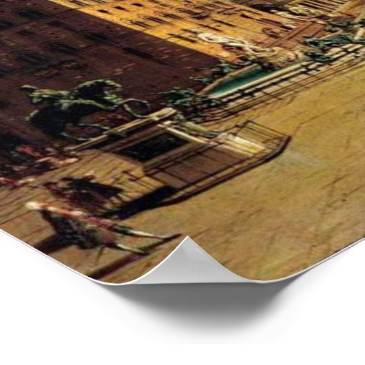 De Piazza della Signoria in Florence Poster (Hoek)