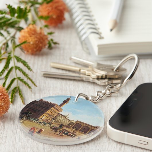 De Piazza della Signoria in Florence Sleutelhanger (Voorkant Rechts)