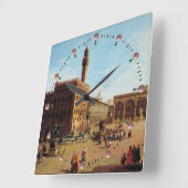 De Piazza della Signoria in Florence Vierkante Klok (Hoek)