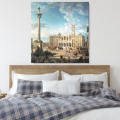 De Piazza Santa Maria Maggiore, 1752 Canvas Afdruk (Insitu (Slaapkamer))