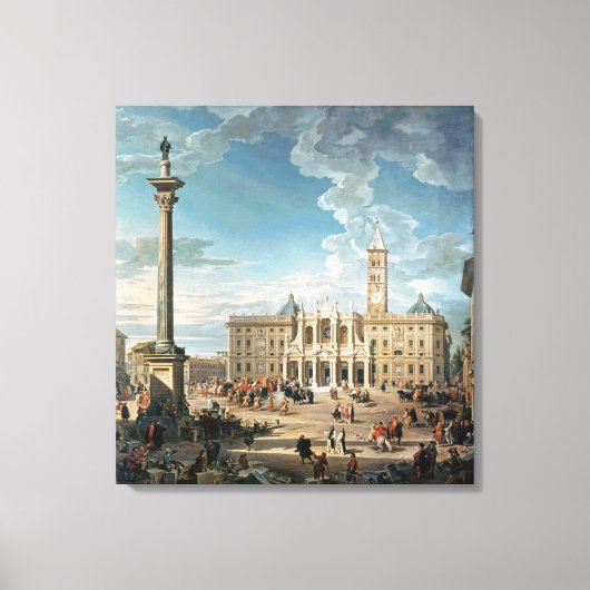 De Piazza Santa Maria Maggiore, 1752 Canvas Afdruk (Voorkant)