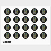 De Pickle Lover Tarot Kaart Ronde Sticker (Vel)