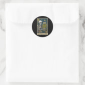 De Pickle Lover Tarot Kaart Ronde Sticker (Tas)