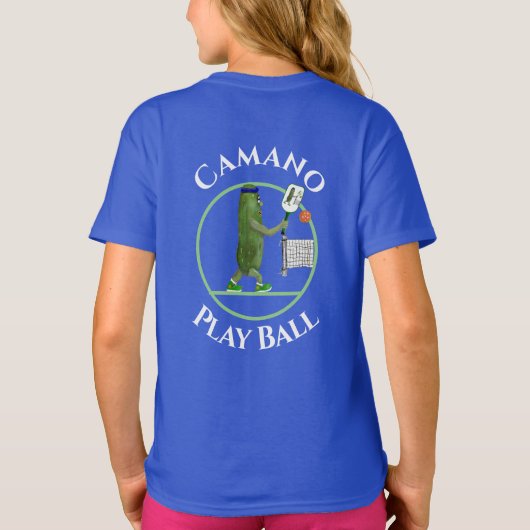 De Pickleball Comic Sports T-Shirt van Kind person (Achterkant)