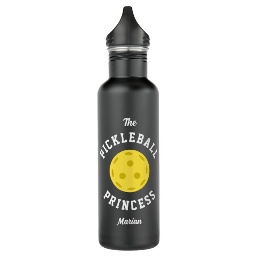 De Pickleball Princess Cute Fun Typografie Waterfles (Links)