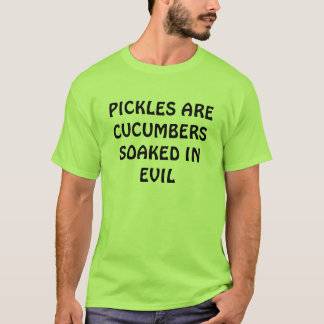 DE PICKLES ZIJN CUCUMBERS DIE IN GEZICHT WORDEN OP T-SHIRT