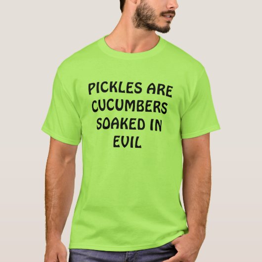 DE PICKLES ZIJN CUCUMBERS DIE IN GEZICHT WORDEN OP T-SHIRT (Voorkant)