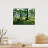 De Picknick van Elgin van de haven Poster (Keuken)