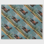 De Piebald Piebald Horse "Ceheld-opfok" Cadeaupapier (Vlak)