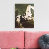 De Piebald Stallion van de Eisgruber-studie Canvas Afdruk (Insitu (Woonkamer))