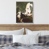 De Piebald Stallion van de Eisgruber-studie Canvas Afdruk (Insitu (Slaapkamer))
