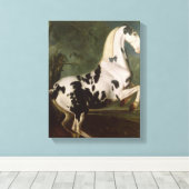 De Piebald Stallion van de Eisgruber-studie Canvas Afdruk (Insitu (Houten vloer))