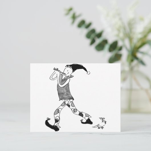 De Pied Piper van Hamelin Briefkaart (Staand voorkant)