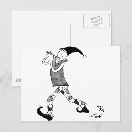 De Pied Piper van Hamelin Briefkaart (Voorkant / Achterkant)