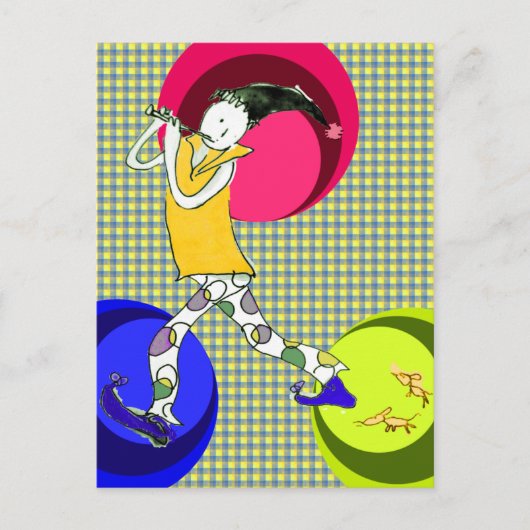 De Pied Piper van Hamelin Briefkaart (Voorkant)