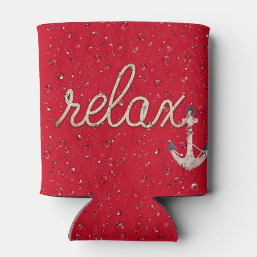 De piek haalt Tekst met Anker opnieuw Blikjeskoeler (Achterkant)