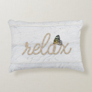De piek haalt Tekst met Butterfly Accent Pillow op Kussen