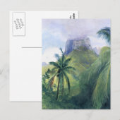 "De piek van Mauna Roa" - Briefkaart John LaFarge (Voorkant / Achterkant)