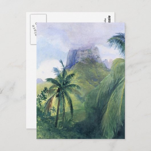 "De piek van Mauna Roa" - Briefkaart John LaFarge (Voorkant / Achterkant)