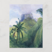 "De piek van Mauna Roa" - Briefkaart John LaFarge (Voorkant)