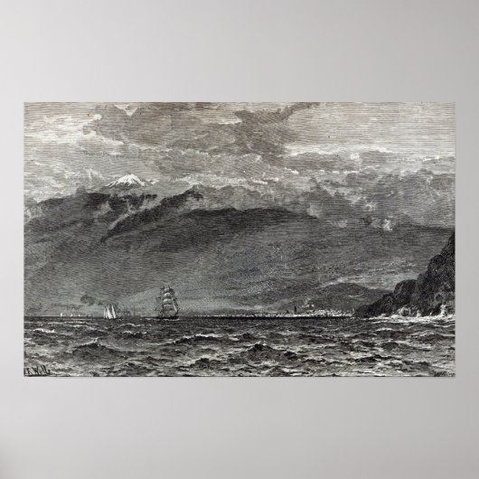 De piek van Teneriffe, Sante Cruz Poster (Voorkant)