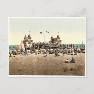 De pier, Ahlbeck, Pommeraina sic, Duitsland, zeldz Briefkaart