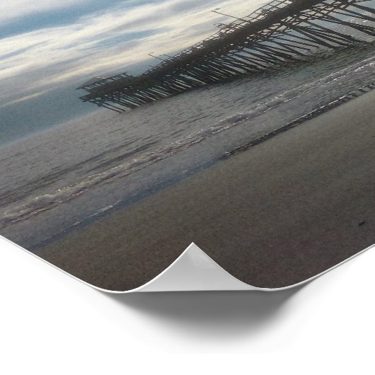 De pier Atlantic Beach NC Poster (Hoek)