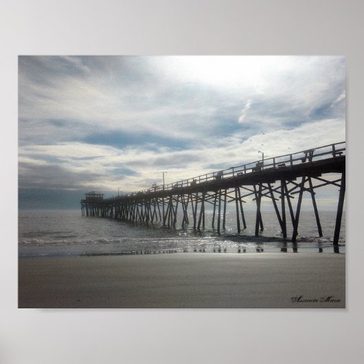 De pier Atlantic Beach NC Poster (Voorkant)