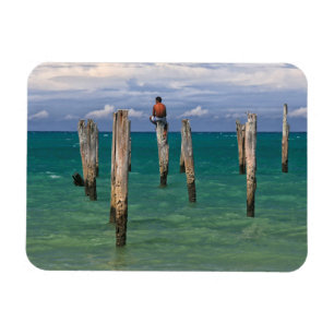 De pier in Coqueiros strand in Trancoso Magneet