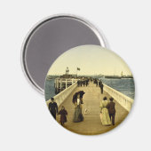 De pier Oostende België Magneet (Voorkant / Achterkant)