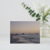 De pier op zonsondergang briefkaart (Staand voorkant)