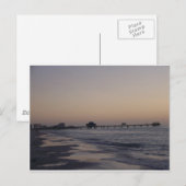 De pier op zonsondergang briefkaart (Voorkant / Achterkant)