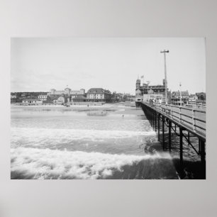 De pier van de oude Orchard Beach Poster