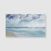 De pier van het strand over de Foto Magnet van de  (Voorkant)