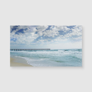 De pier van het strand over de Foto Magnet van de