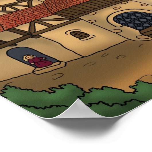 de pieren en het poster voor kinderen (Hoek)