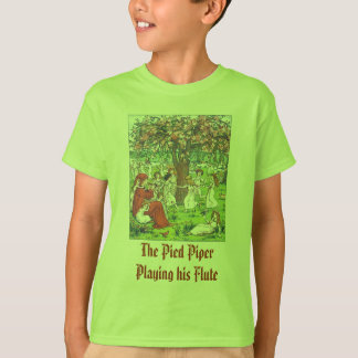 De piët die zijn flet afspeelt t-shirt
