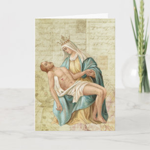 De Pieta Mary en Jezus Religieuze Christelijk Kaart