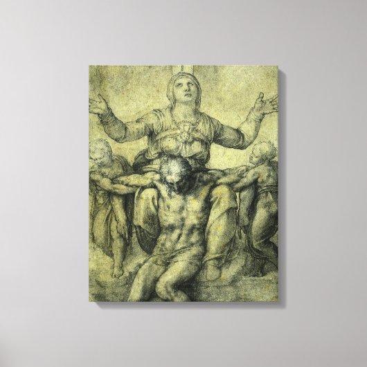De Pietà van Michelangelo voor Vittoria Colonna Canvas Afdruk (Voorkant)