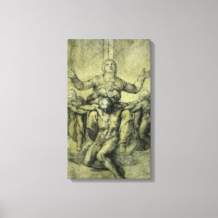 De Pietà van Michelangelo voor Vittoria Colonna Canvas Afdruk