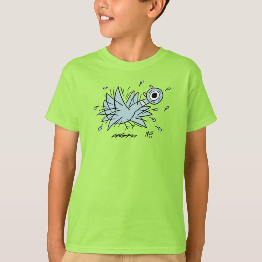 De Pigeon Freakout Kinder Limoen T-shirt (Voorkant)
