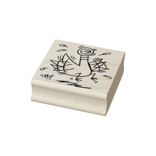De Pigeon Freakout Wood Art Stamp Rubberstempel (Stempel)