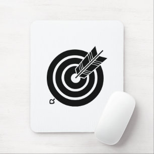 De pijl raakte een rond doel Muismatten