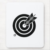De pijl raakte een rond doel Muismatten (Voorkant)