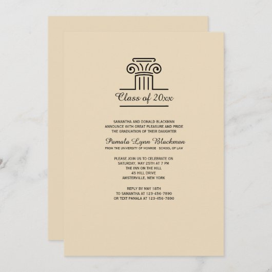 De Pijler (TAN) uitnodiging (Voorkant / Achterkant)