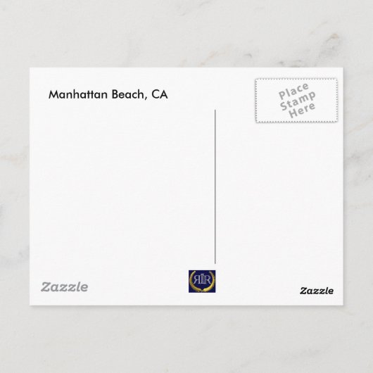 De Pijler van het Strand van Manhattan Briefkaart (Achterkant)