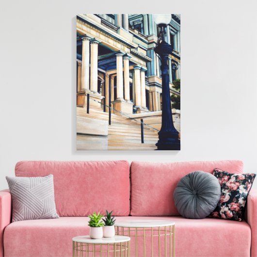 De pijlers van de macht, Washington DC Canvas Afdruk (Insitu (Woonkamer))