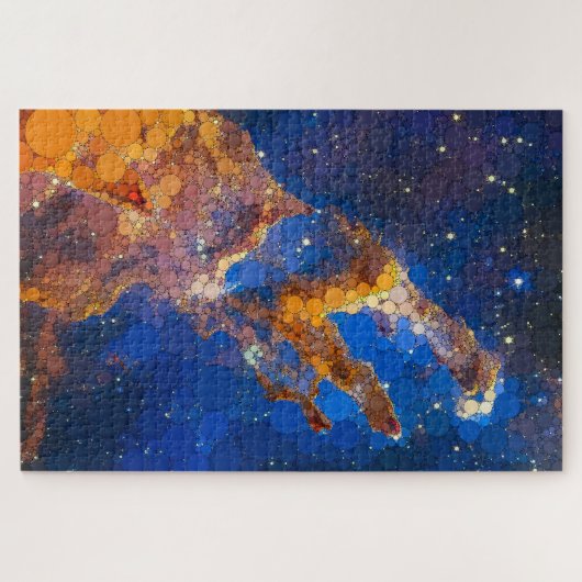 De pijlers van de schepping, in de adelaarsnevel legpuzzel (Horizontaal)