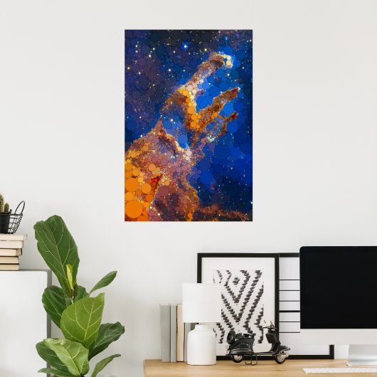 De pijlers van de schepping, in de adelaarsnevel poster (Thuiskantoor)