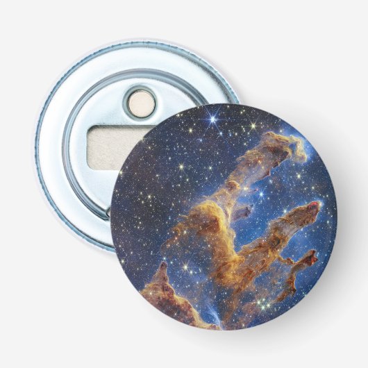 De pijlers van de schepping kijken als T-Rex Button Flesopener (Voorkant)